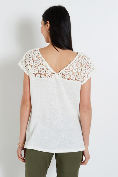Tshirt détails crochet femme