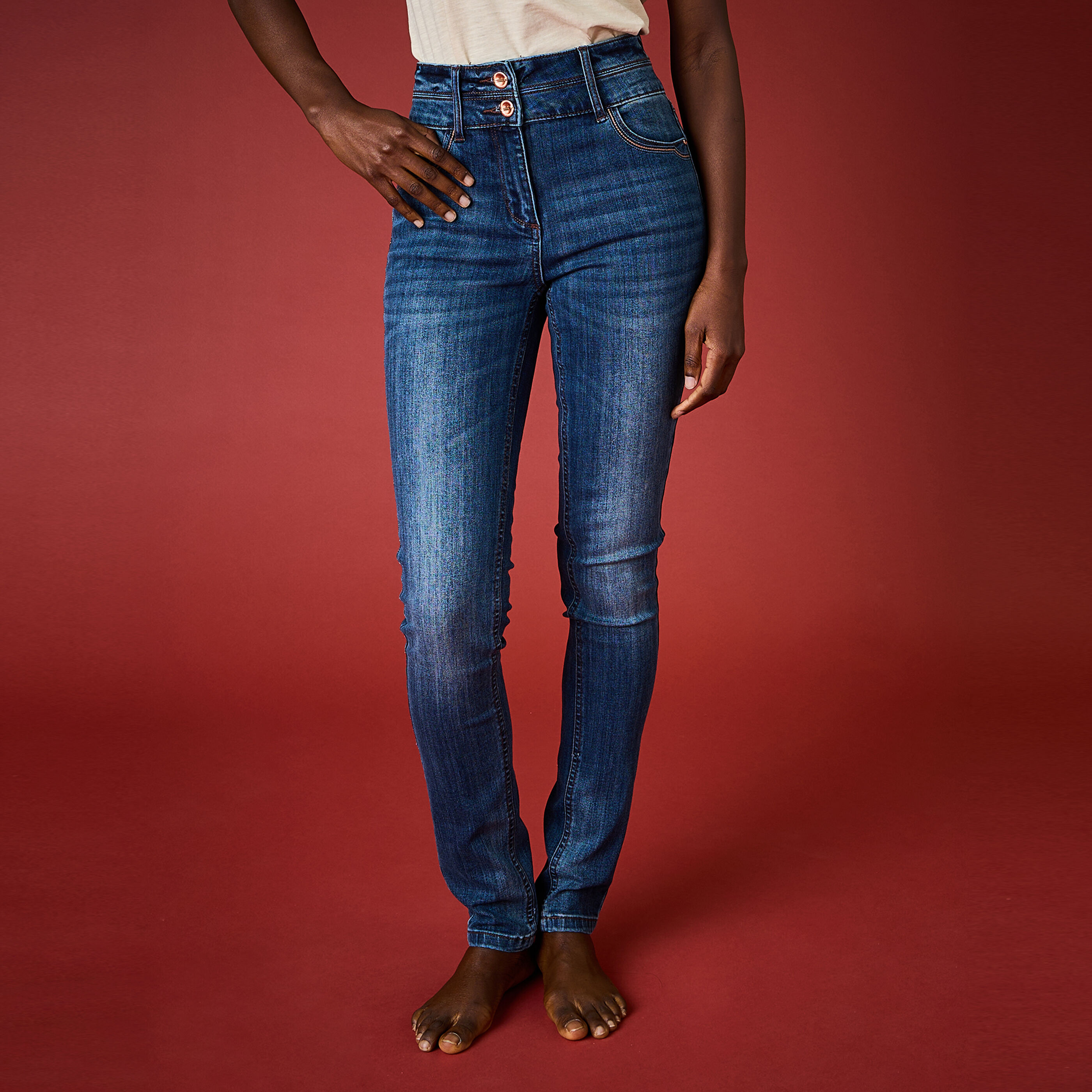 Jean slim taille haute MILAN S02 femme