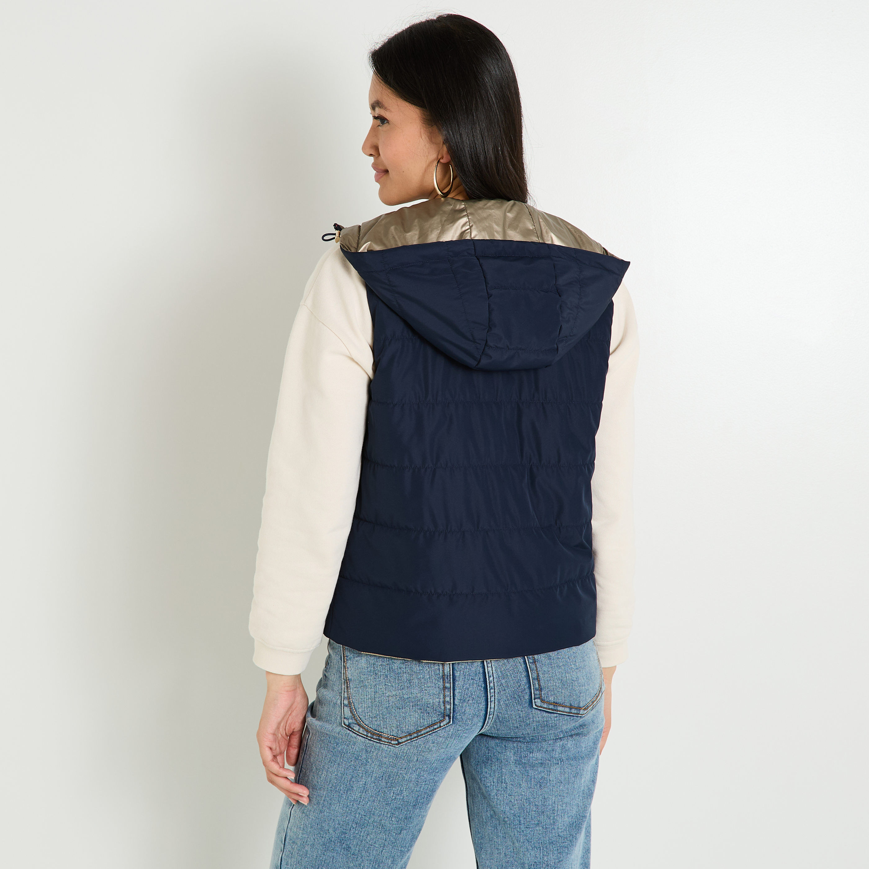 Doudoune sans manches r&eacute;versible femme