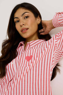Chemise oversize rayée femme