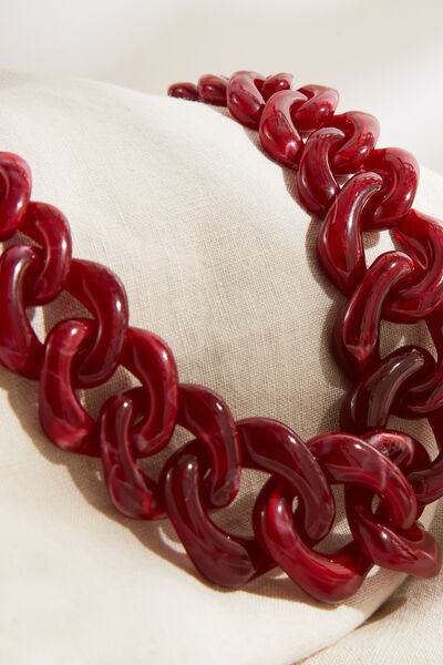 Collier maillons résine