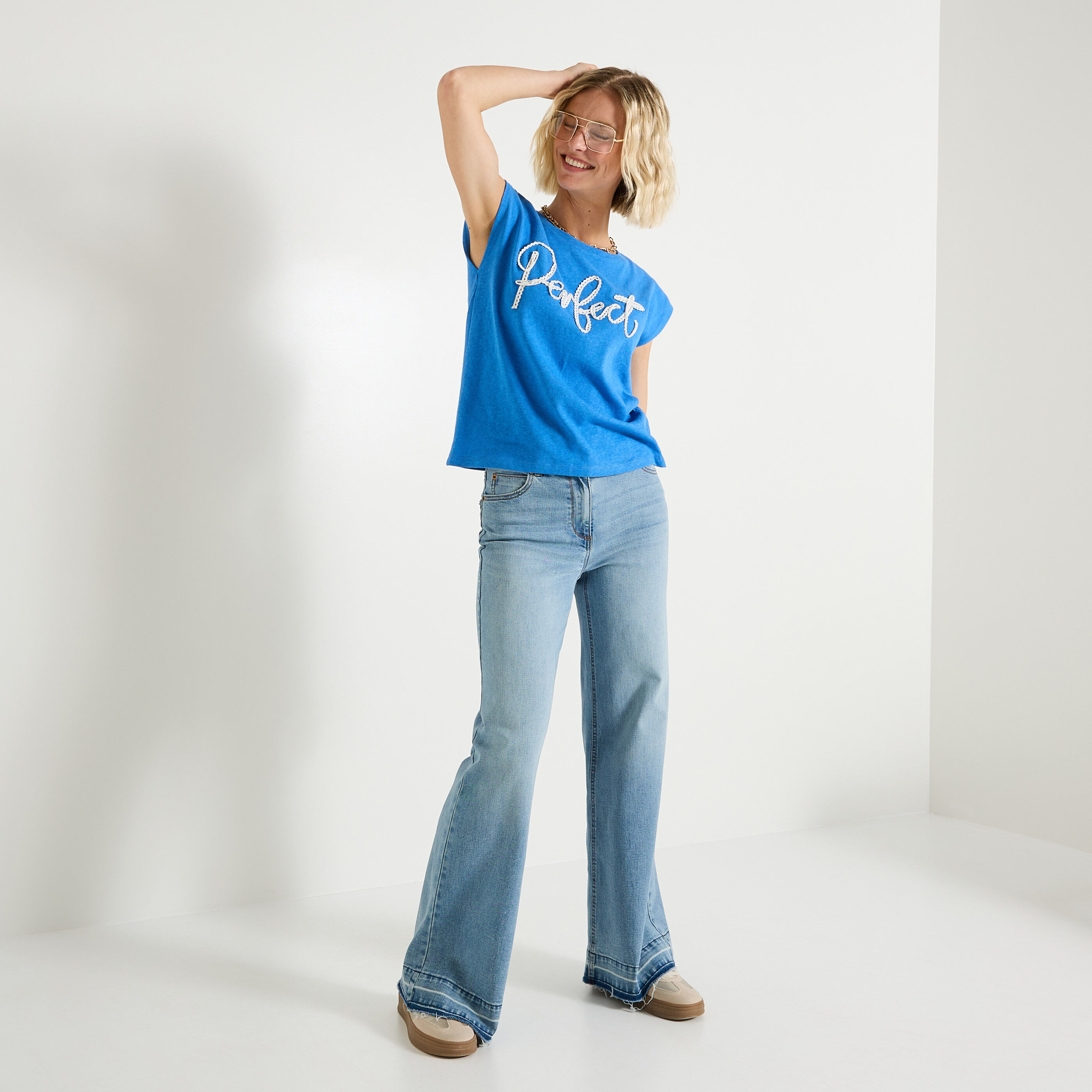 T-shirt col rond femme