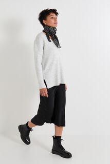 Pull col V femme