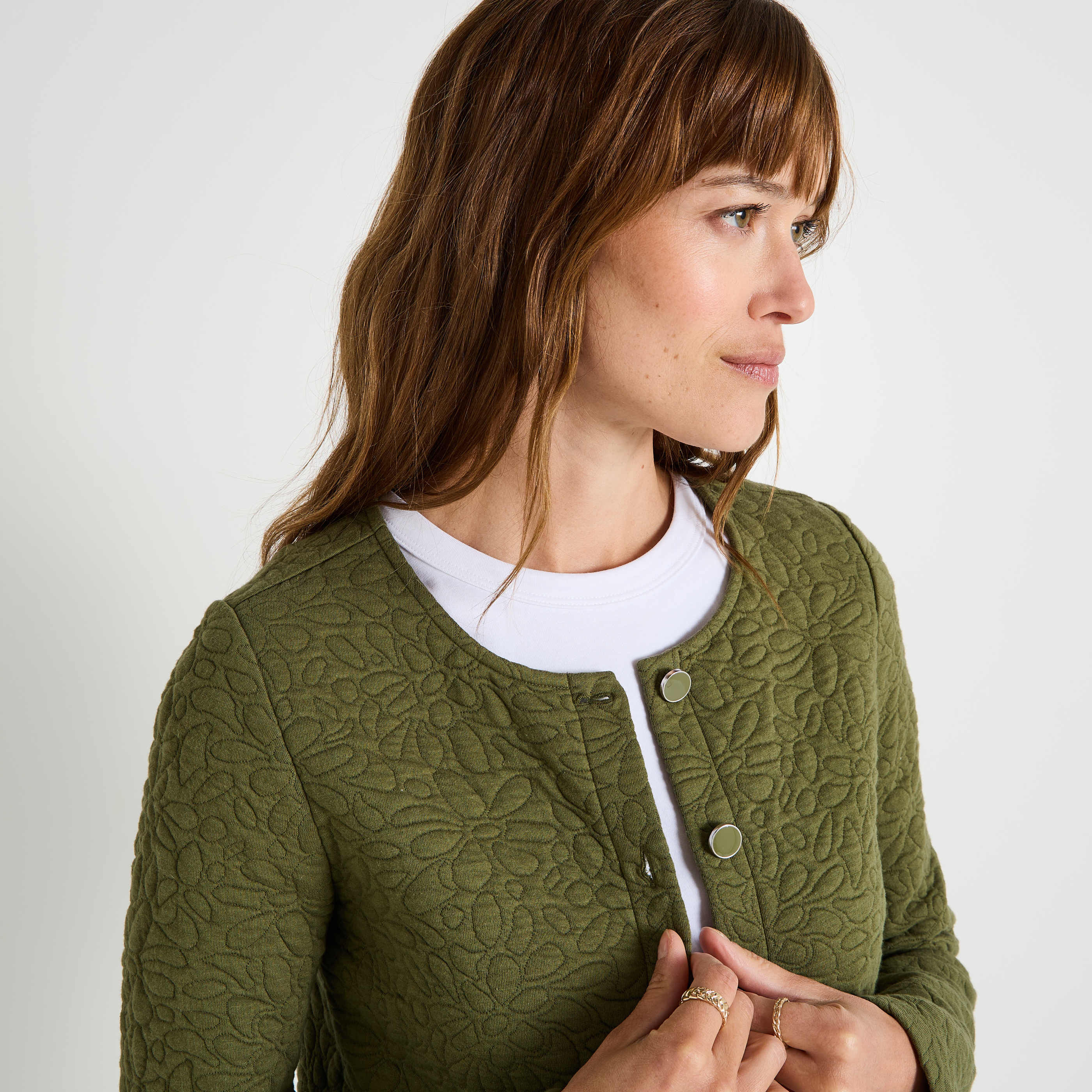 Veste matelass&eacute;e en maille femme