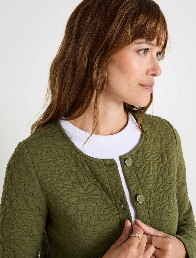 Veste matelassée en maille femme