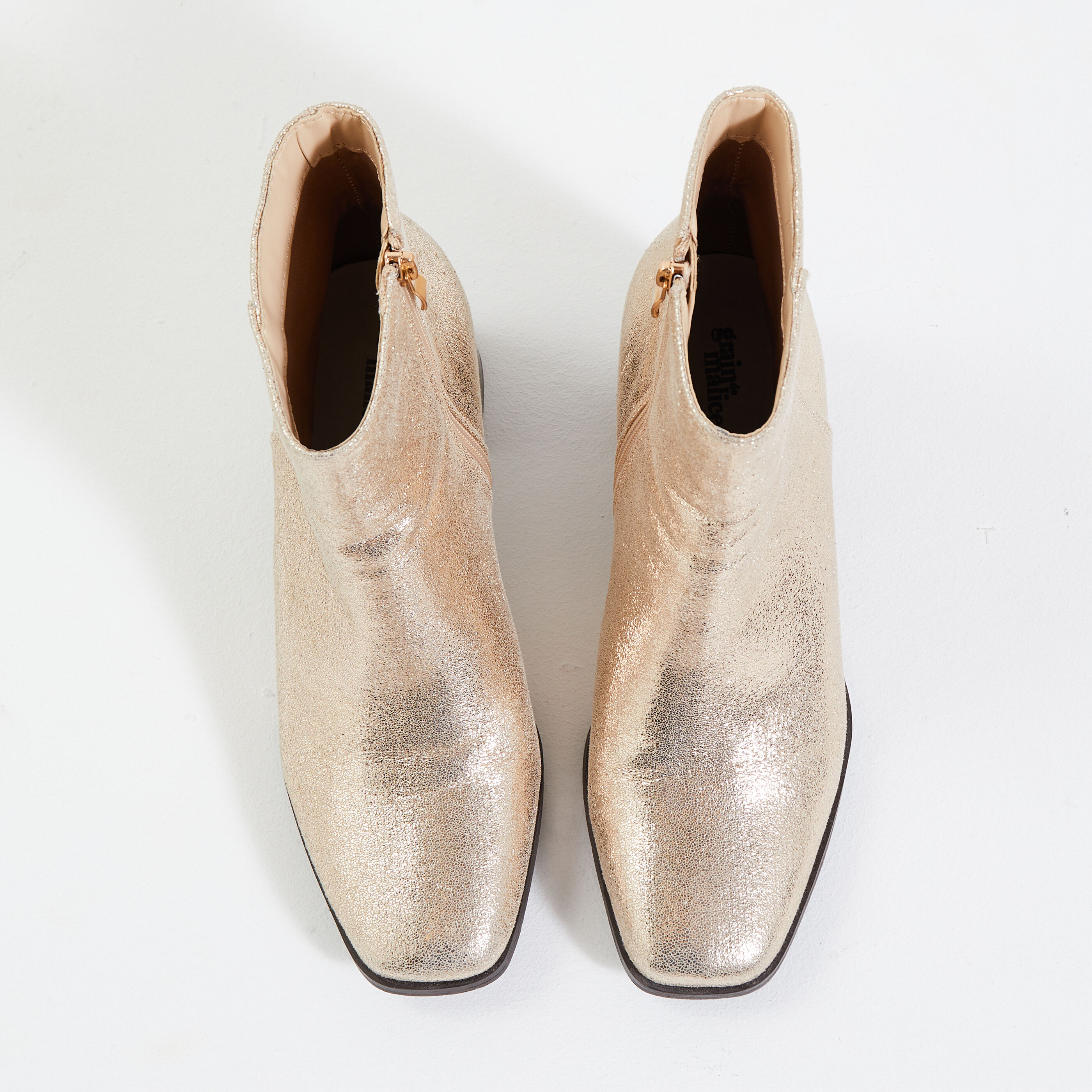 Bottines dor es femme OR Graindemalice