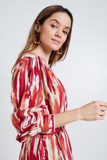 Robe longue imprimée femme