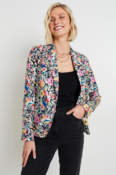 Veste blazer imprimé femme