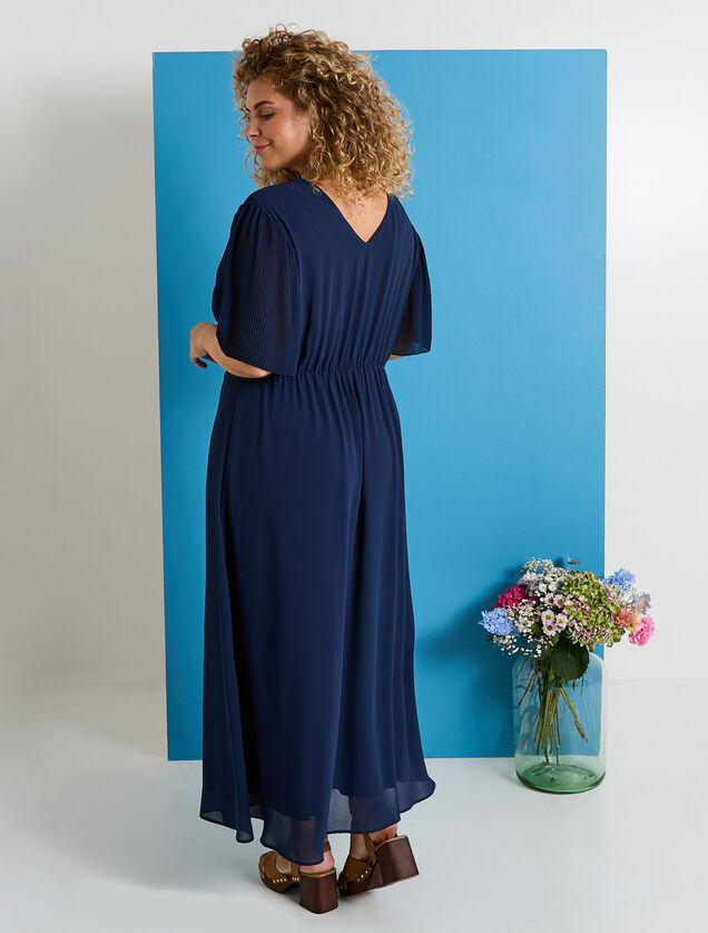 Robe longue cocktail à col V