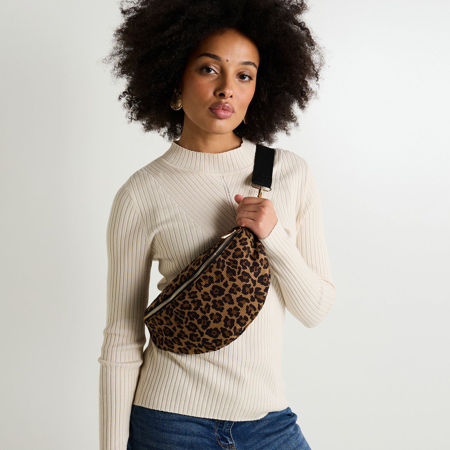 Sac banane imprimé léopard femme