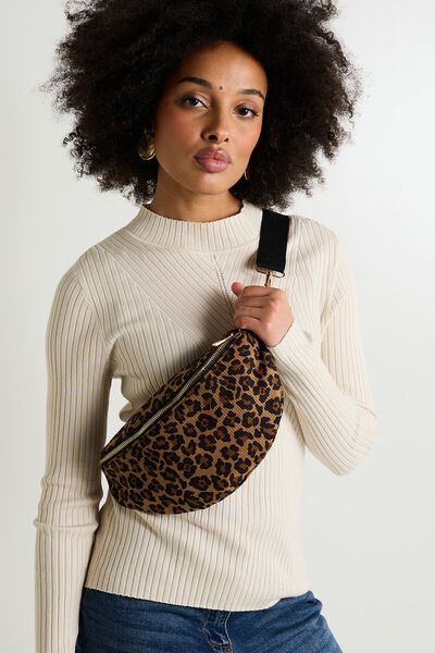 Sac banane imprimé léopard femme