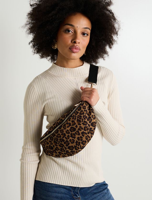 Sac banane imprimé léopard femme