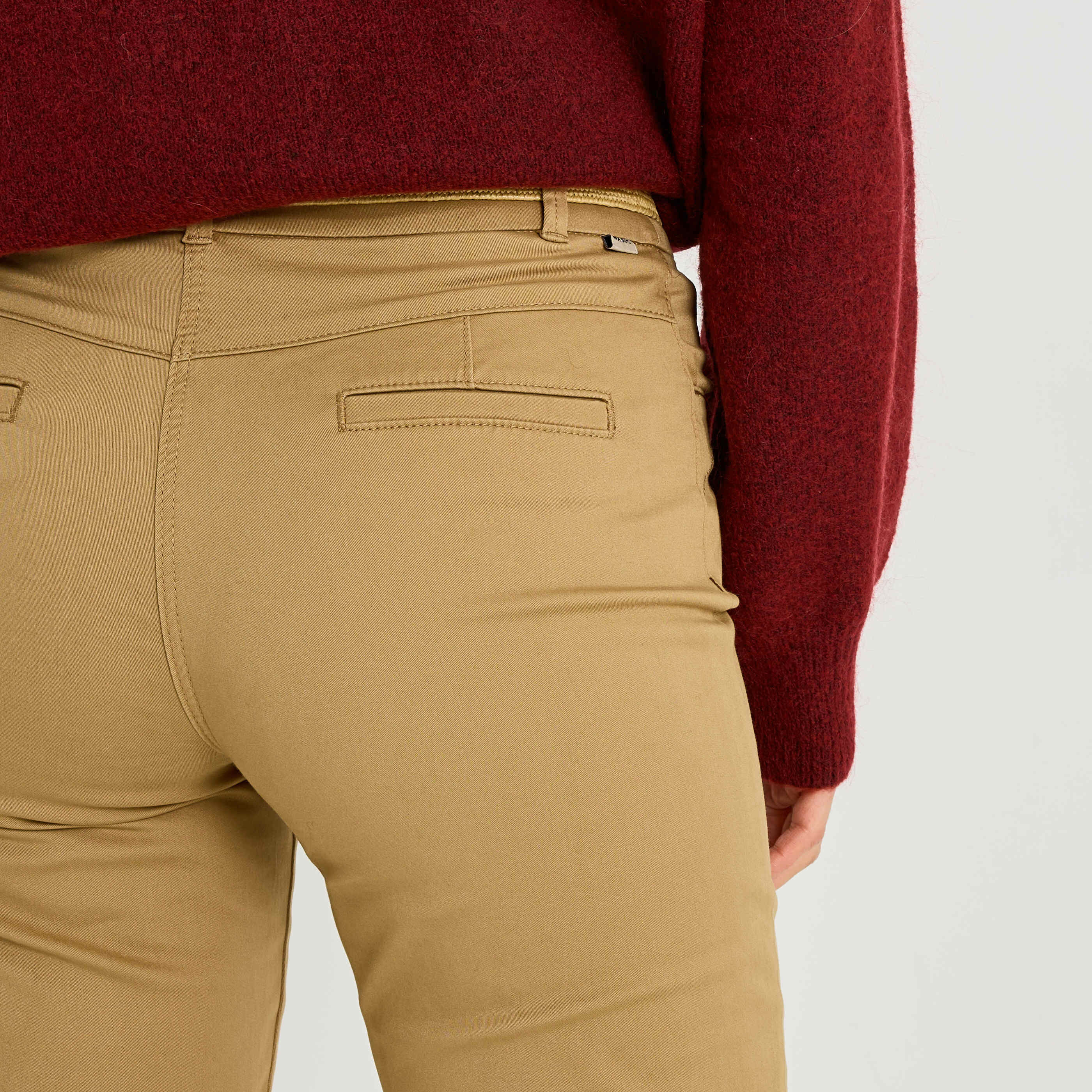 Pantalon chino uni femme