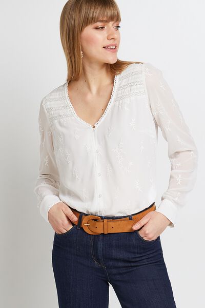 Blouse brodée femme