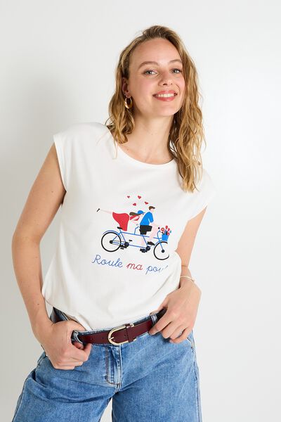 T-shirt col rond femme