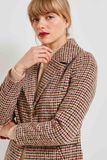 Manteau à carreaux femme