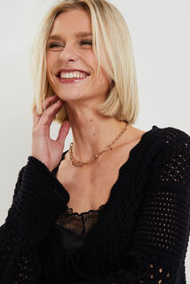 Gilet ajouré femme