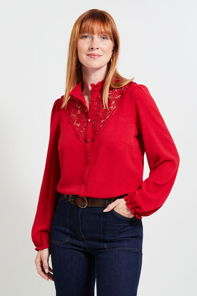 Chemisier brodé femme