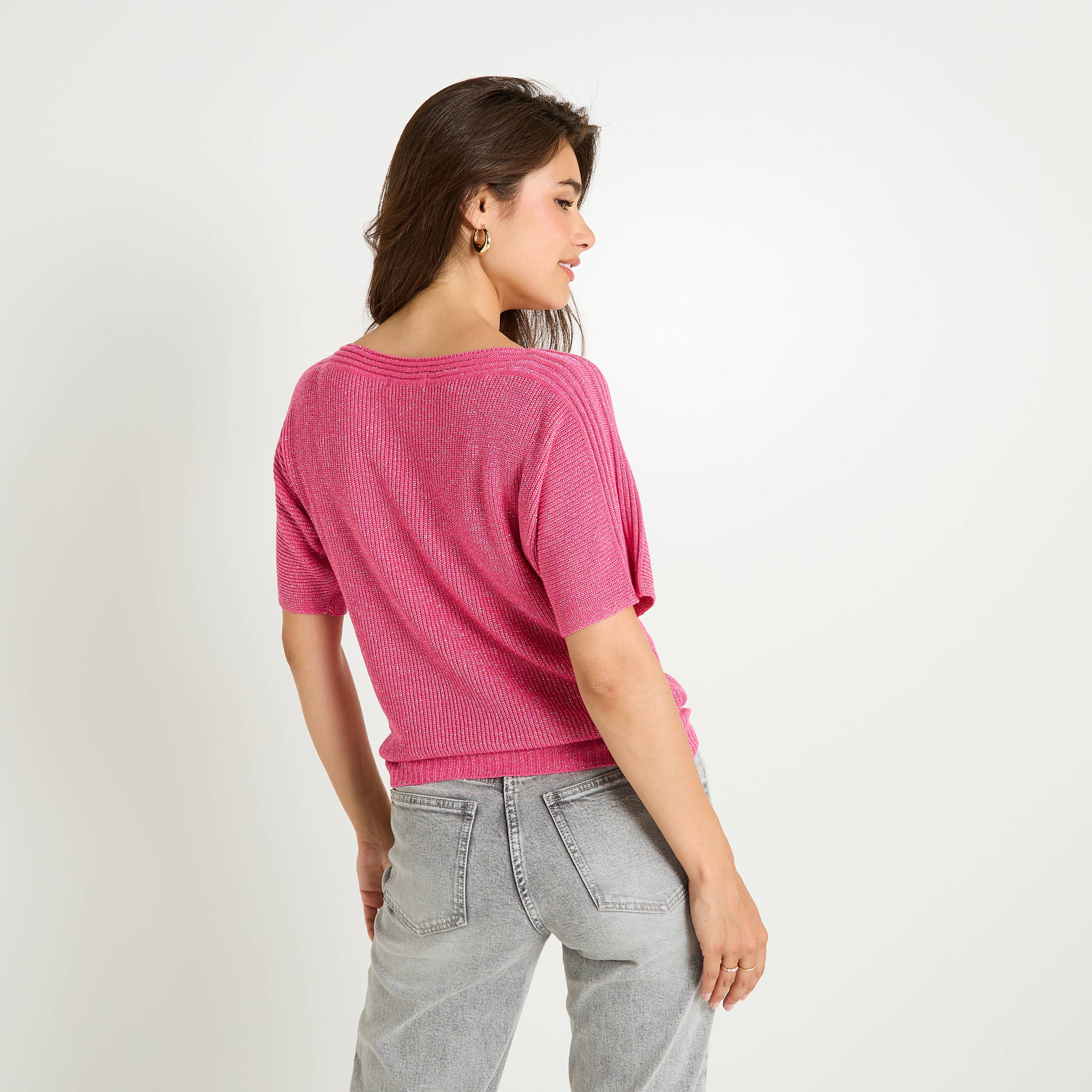 Pull manches courtes femme