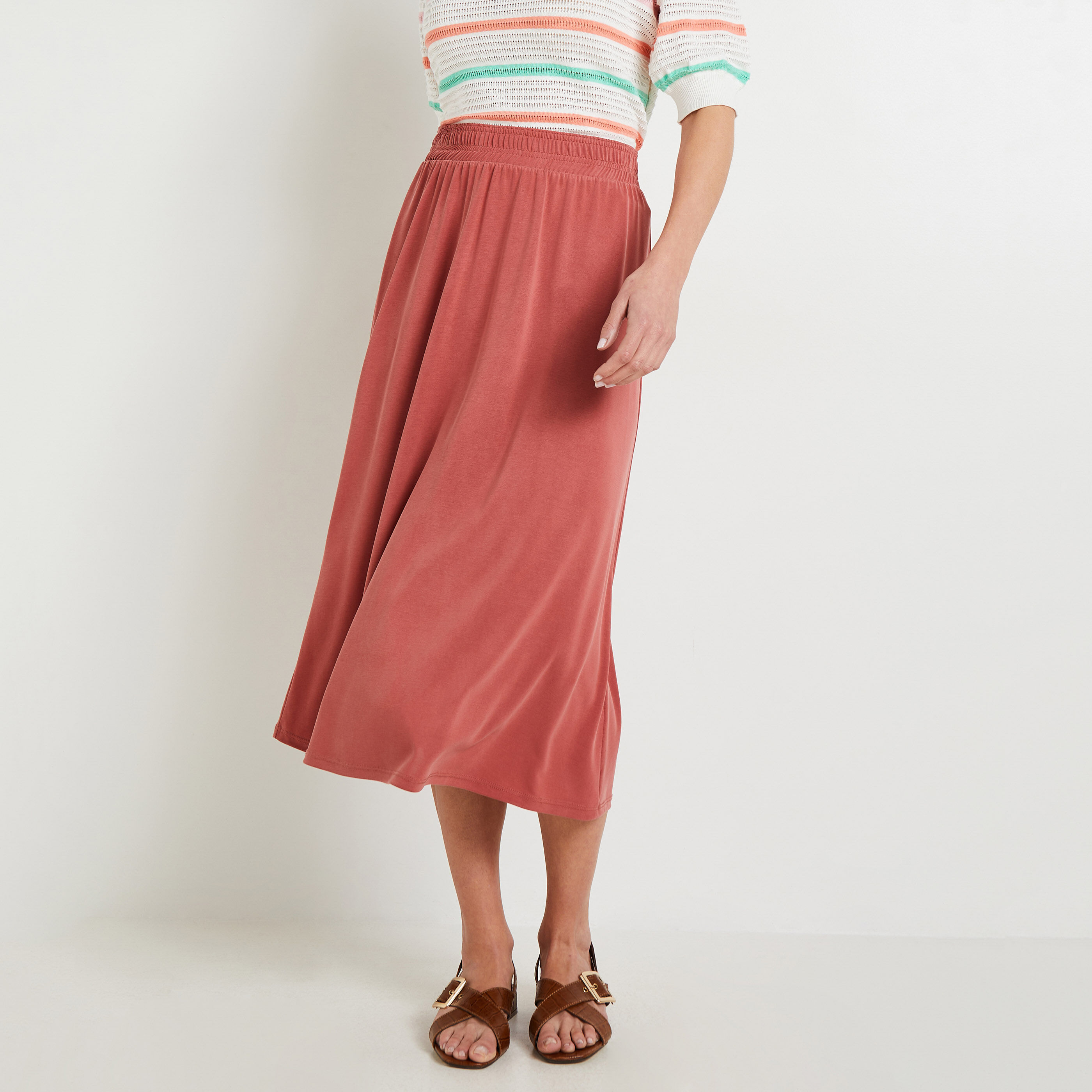 Jupe mi-longue femme