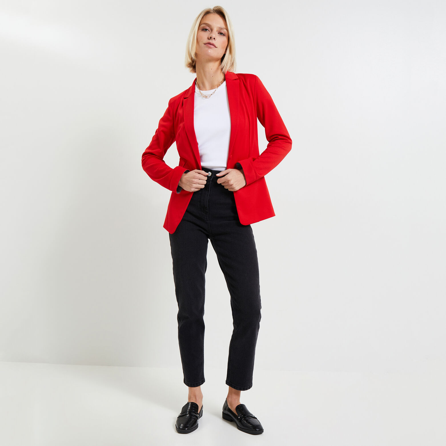 Veste tailleur en maille femme
