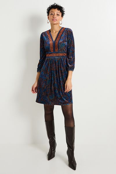 Robe velours femme