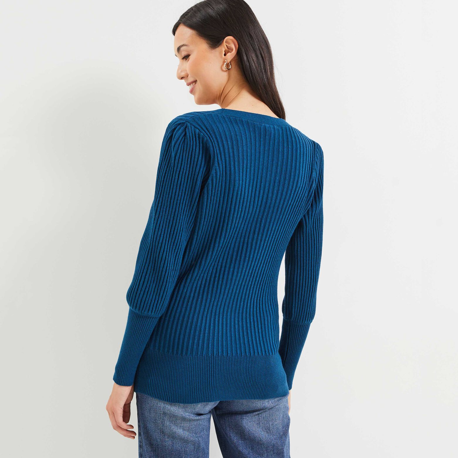 Gilet en maille cotelée
