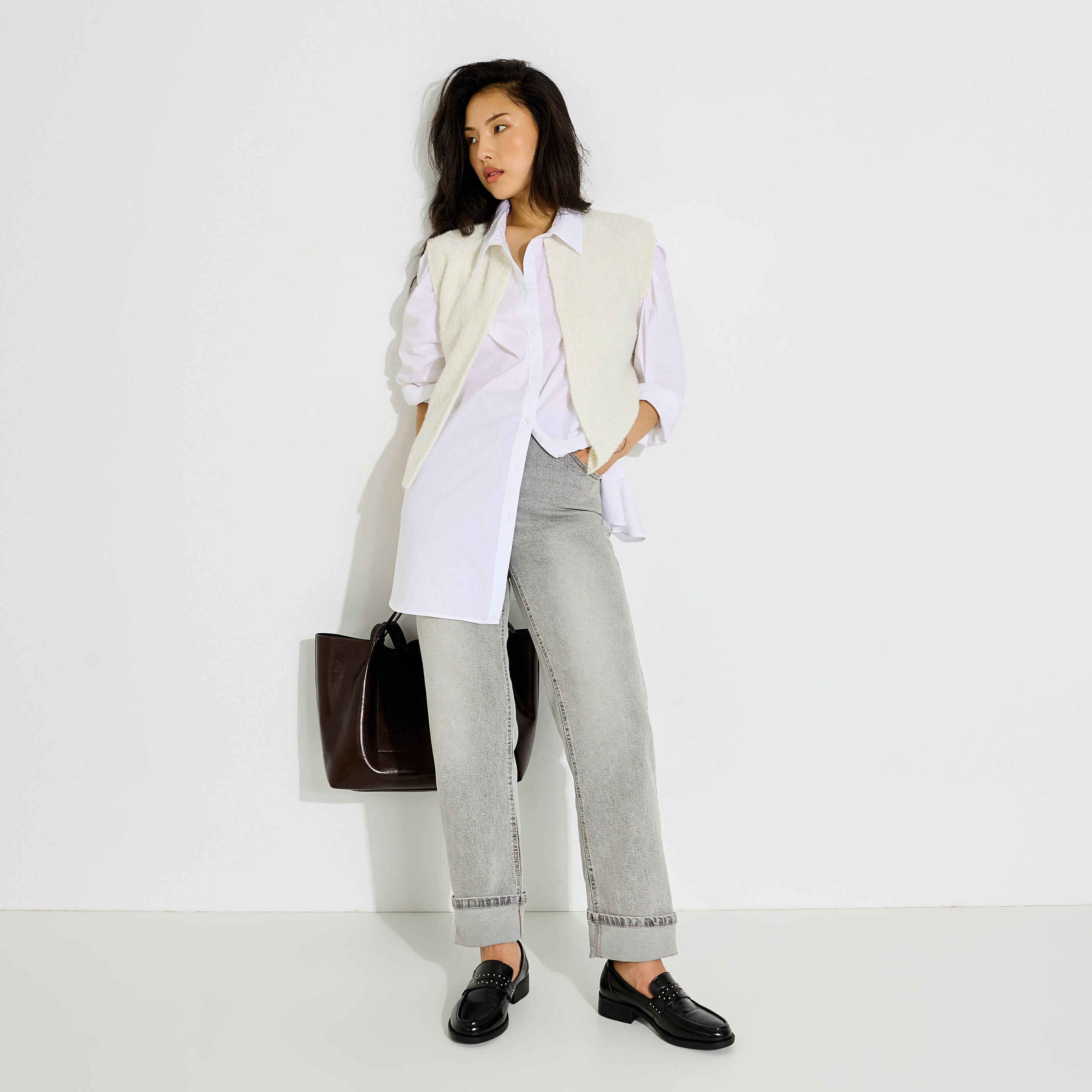 Gilet sans manches uni femme