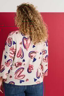 T-shirt imprimé cœurs femme