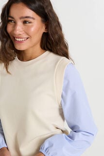 Sweat manches longues 2 en 1 femme