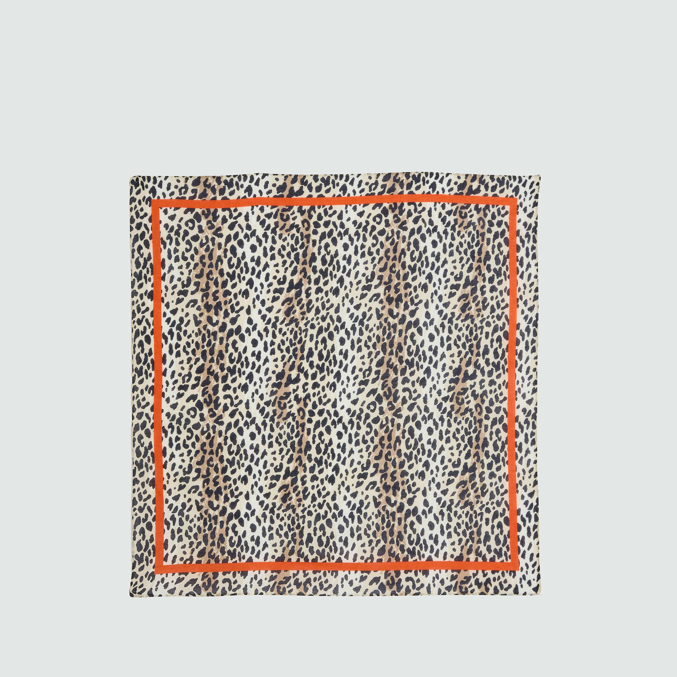 Foulard carr&eacute; imprim&eacute; l&eacute;opard femme