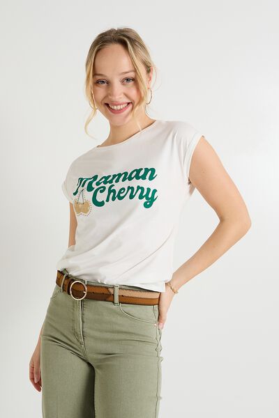 T-shirt col rond femme