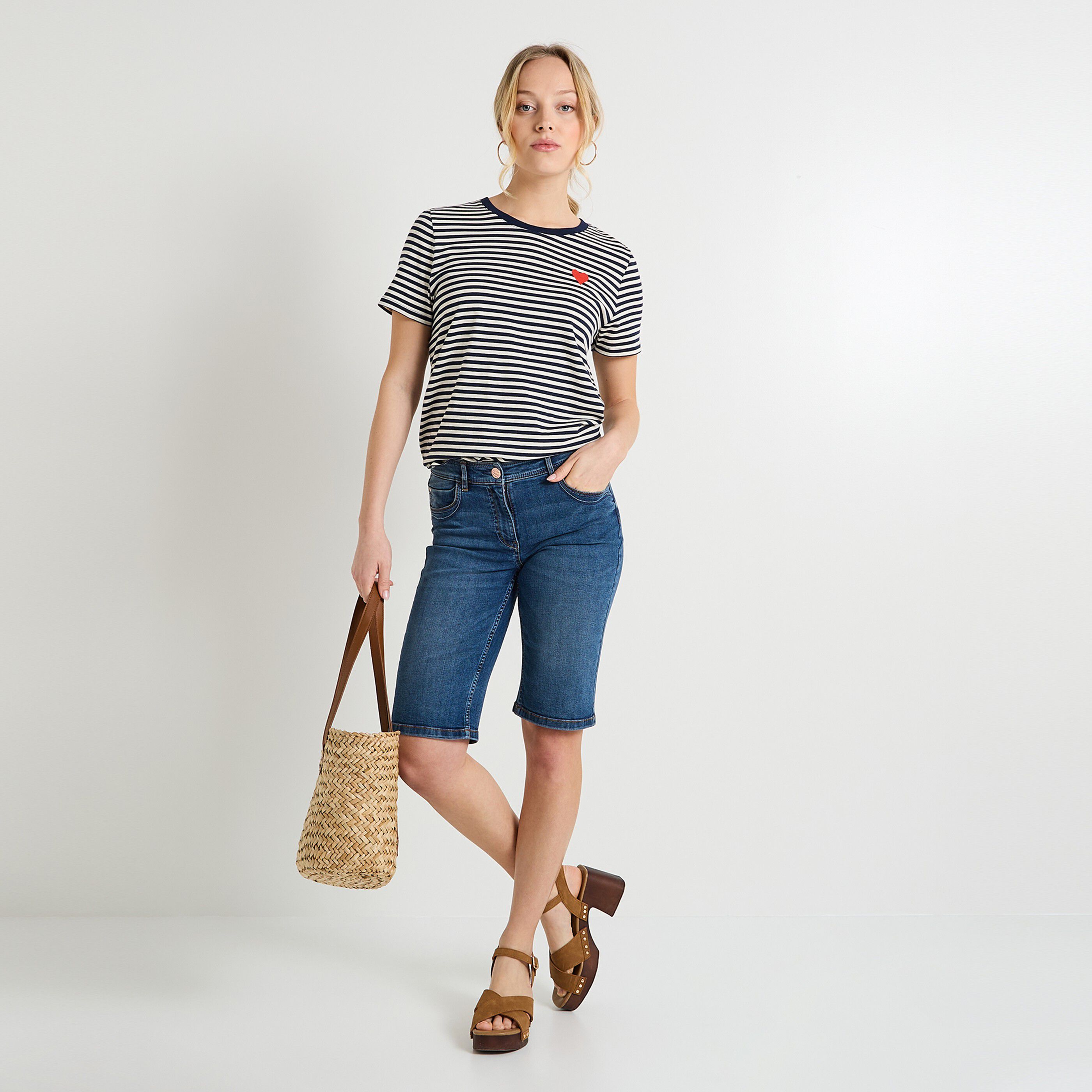 Bermuda en jean femme
