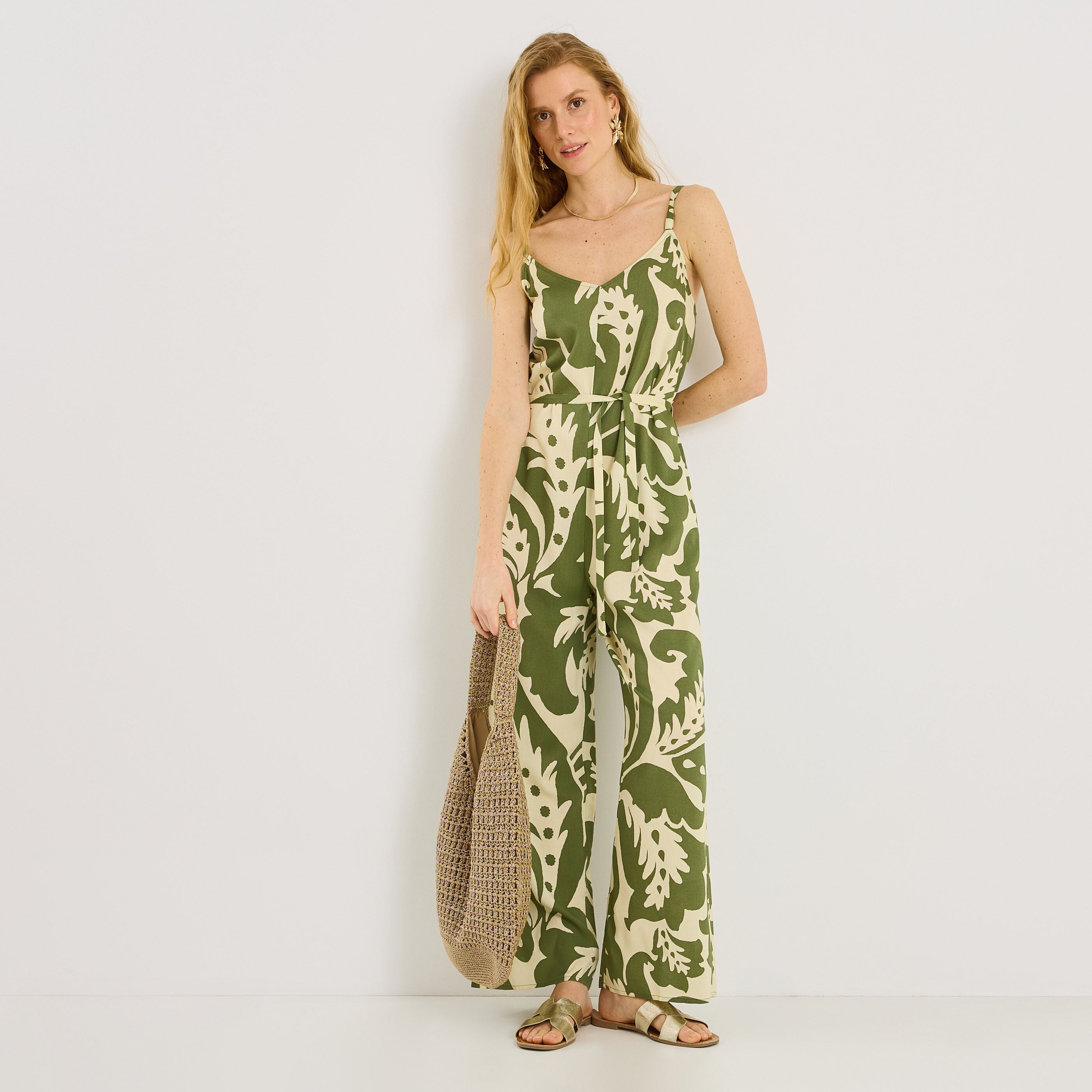Combinaison pantalon imprim&eacute;e femme