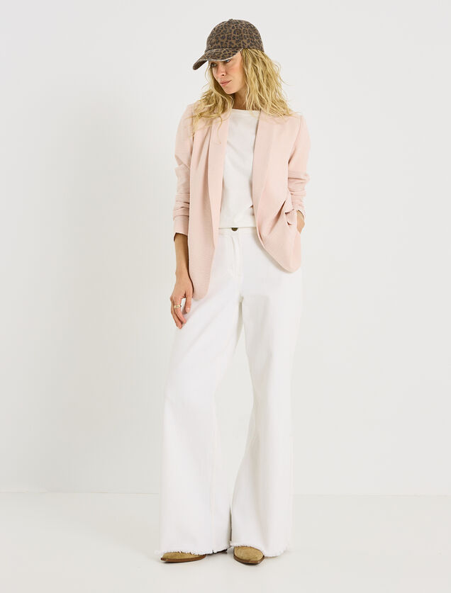 Veste fluide &agrave; col tailleur femme