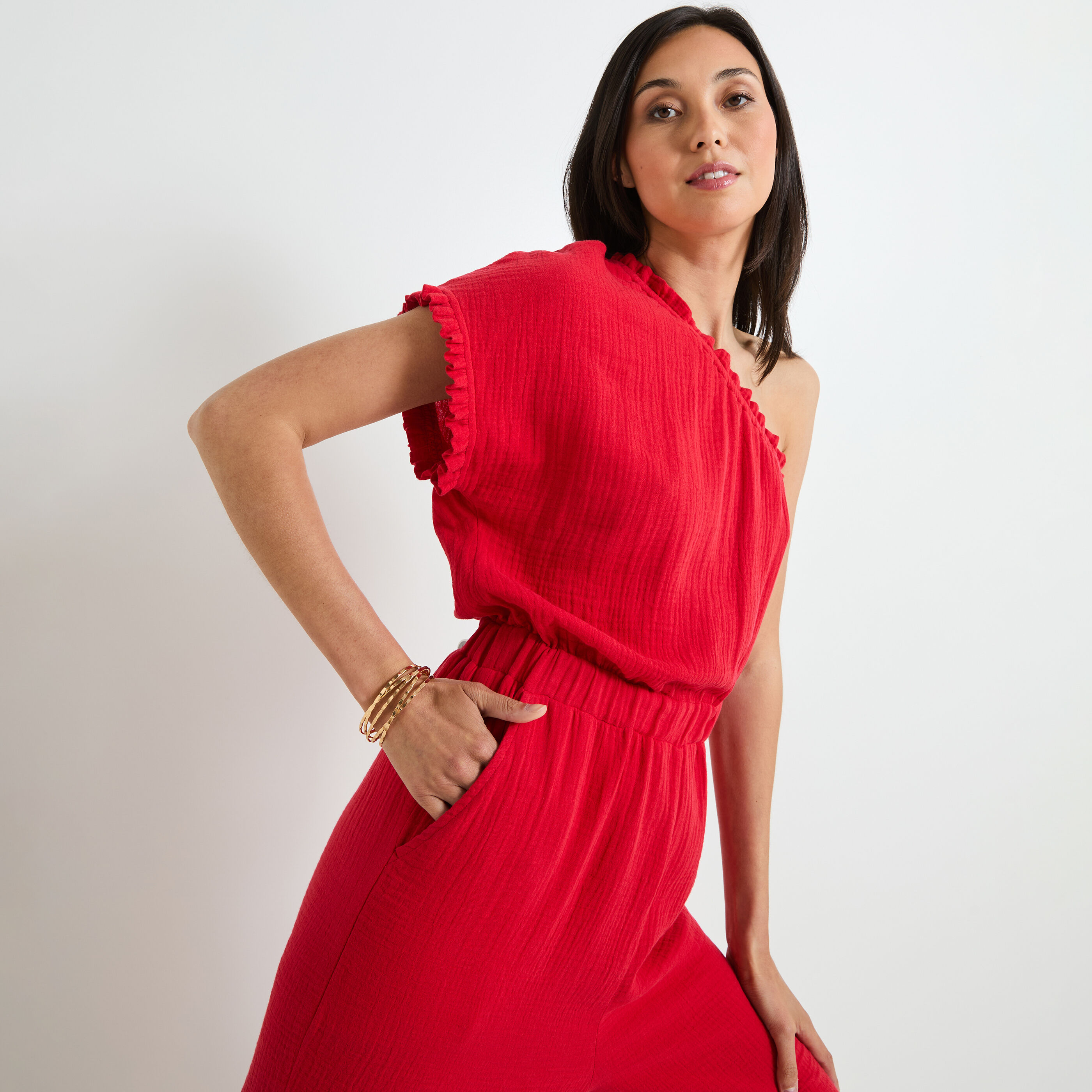 Combinaison gaze de coton femme