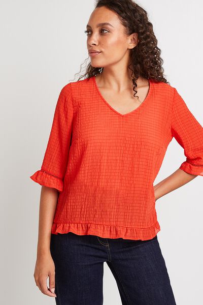 Blouse à volants femme