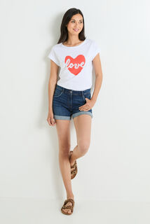 Tshirt print femme
