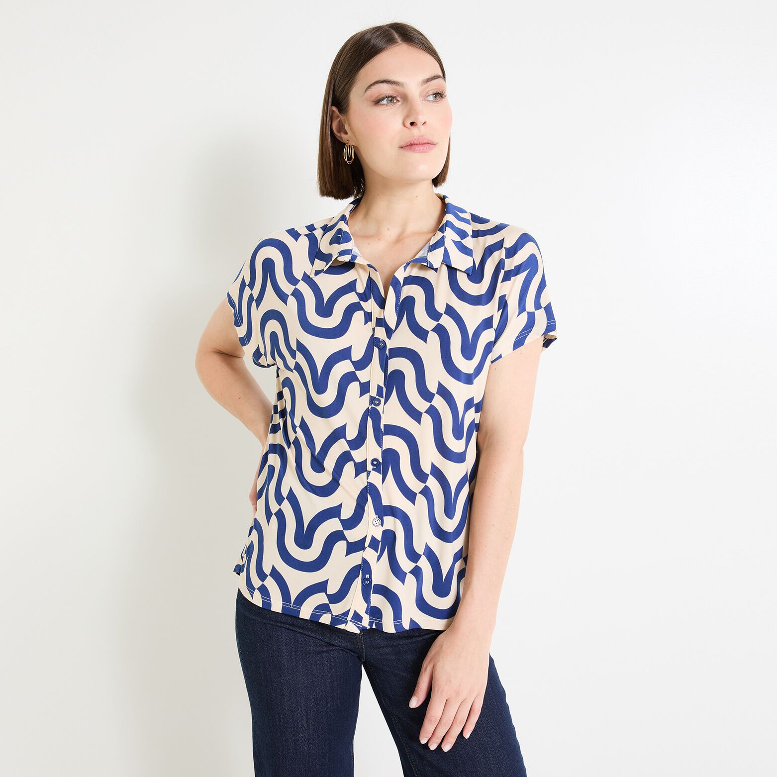 Chemise imprimée femme