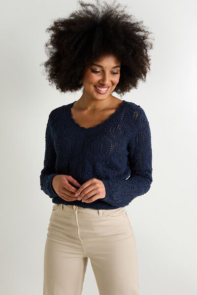 Pull jeux de points femme