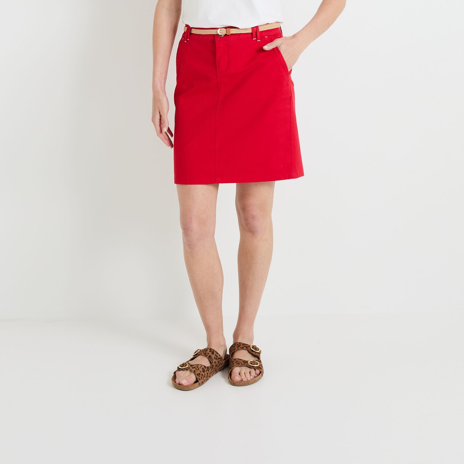 Jupe popeline femme