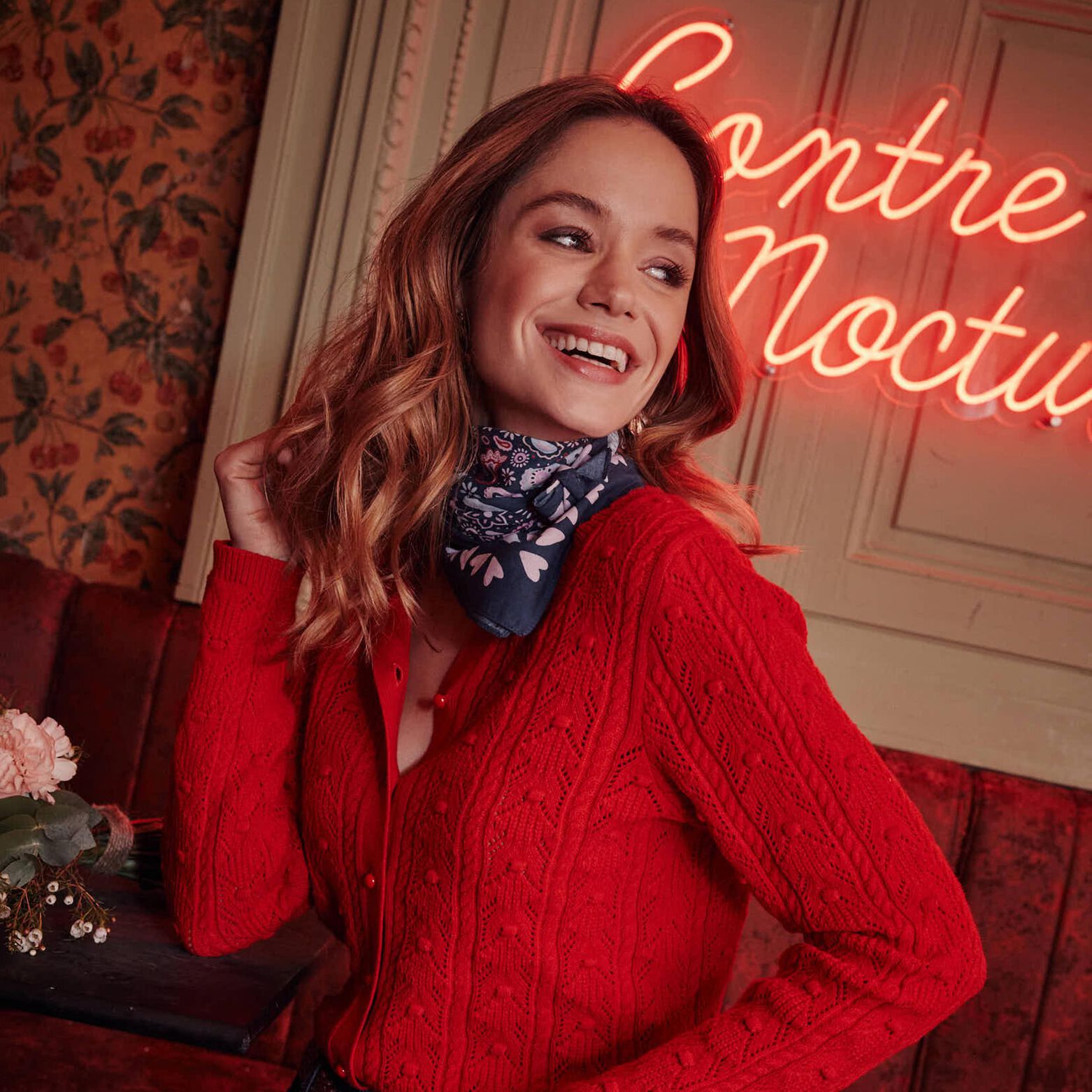 Gilet jeux de points femme