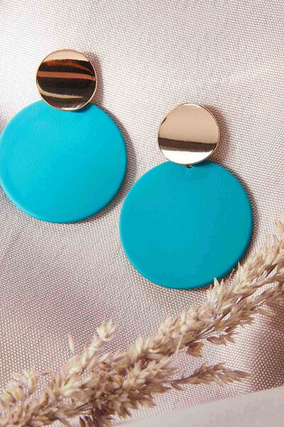 Boucles d'oreilles disques verts