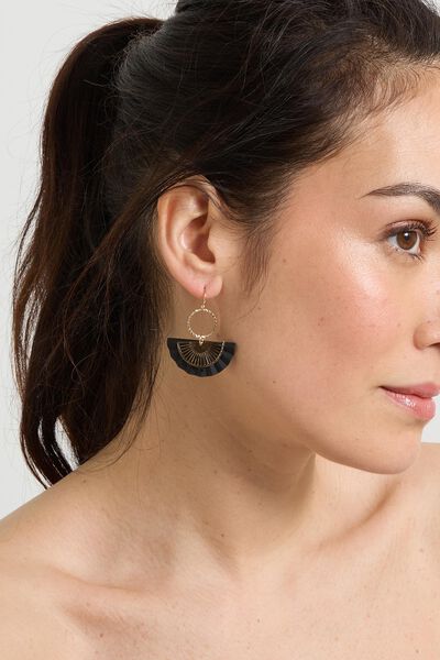 Boucles d'oreilles demi-disque