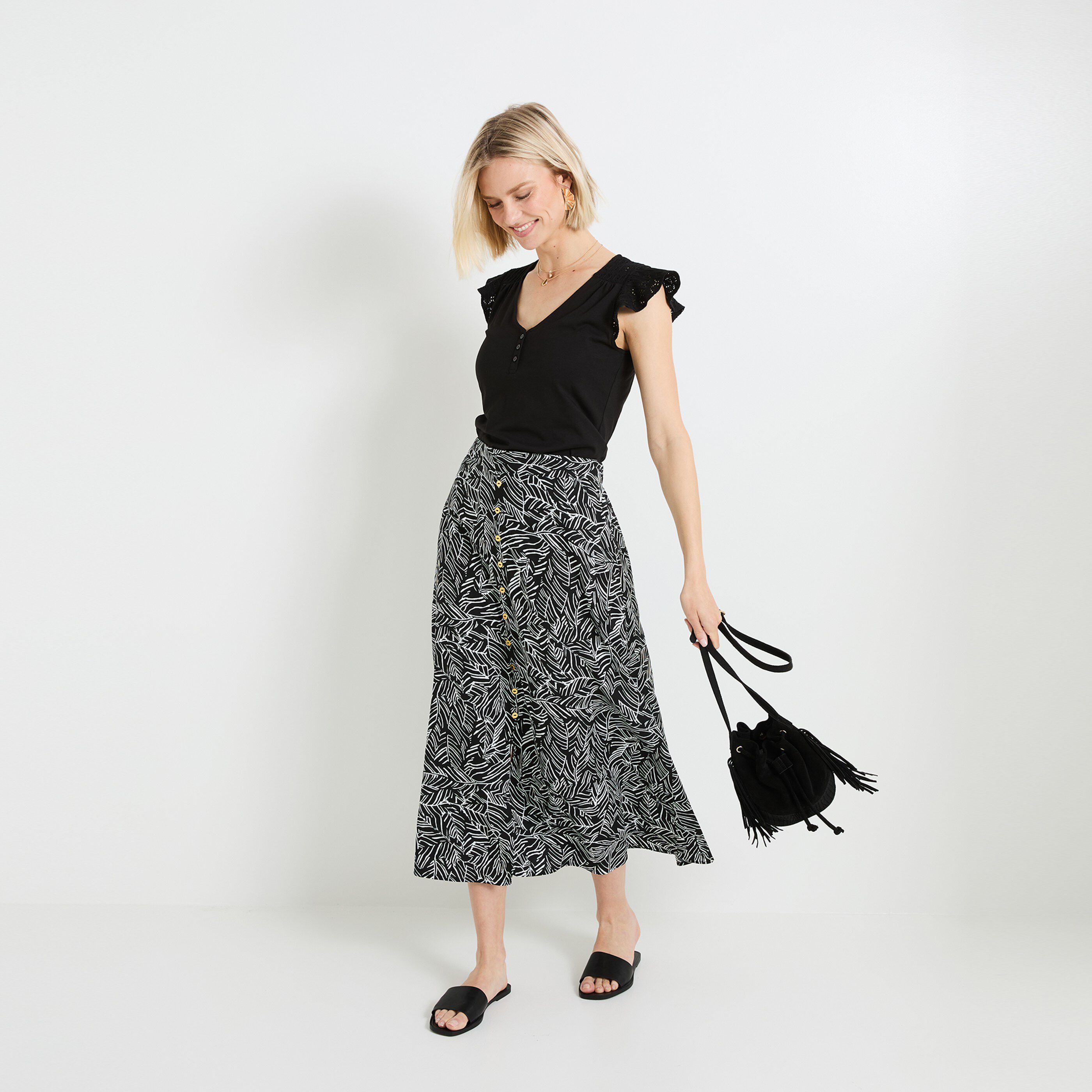 Jupe imprim&eacute;e femme