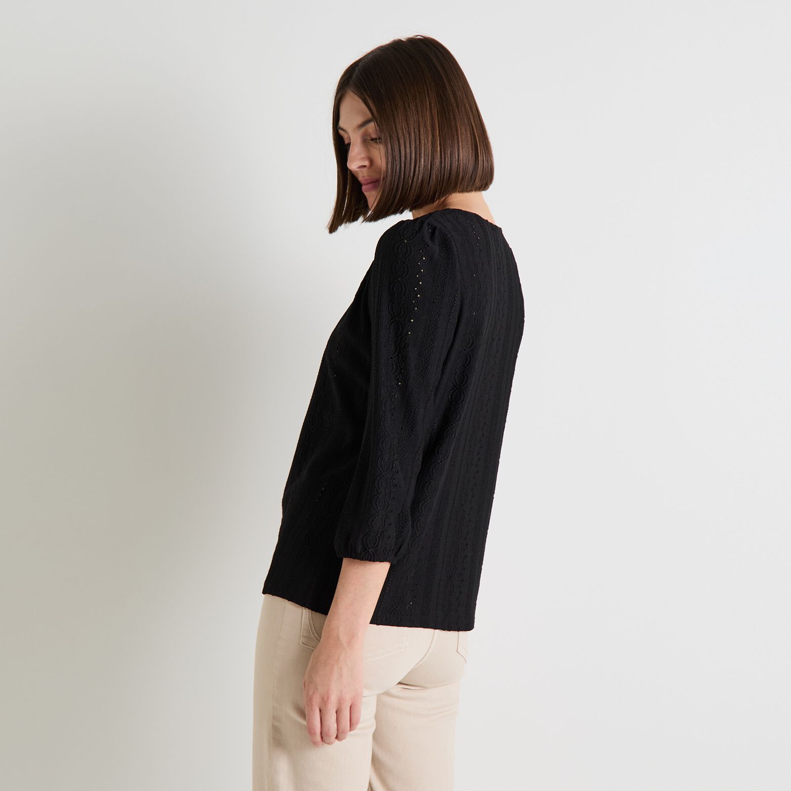 T-shirt col V femme