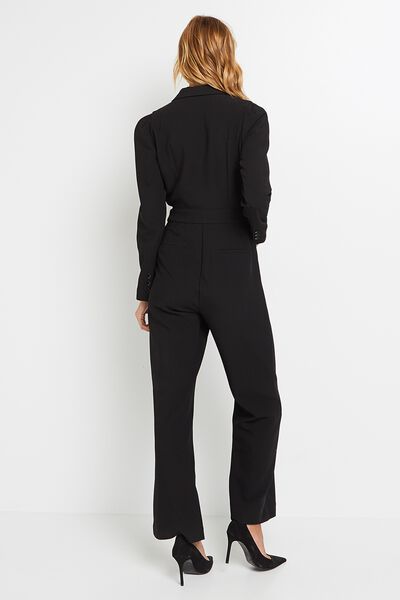 Combinaison noire manches longues femme