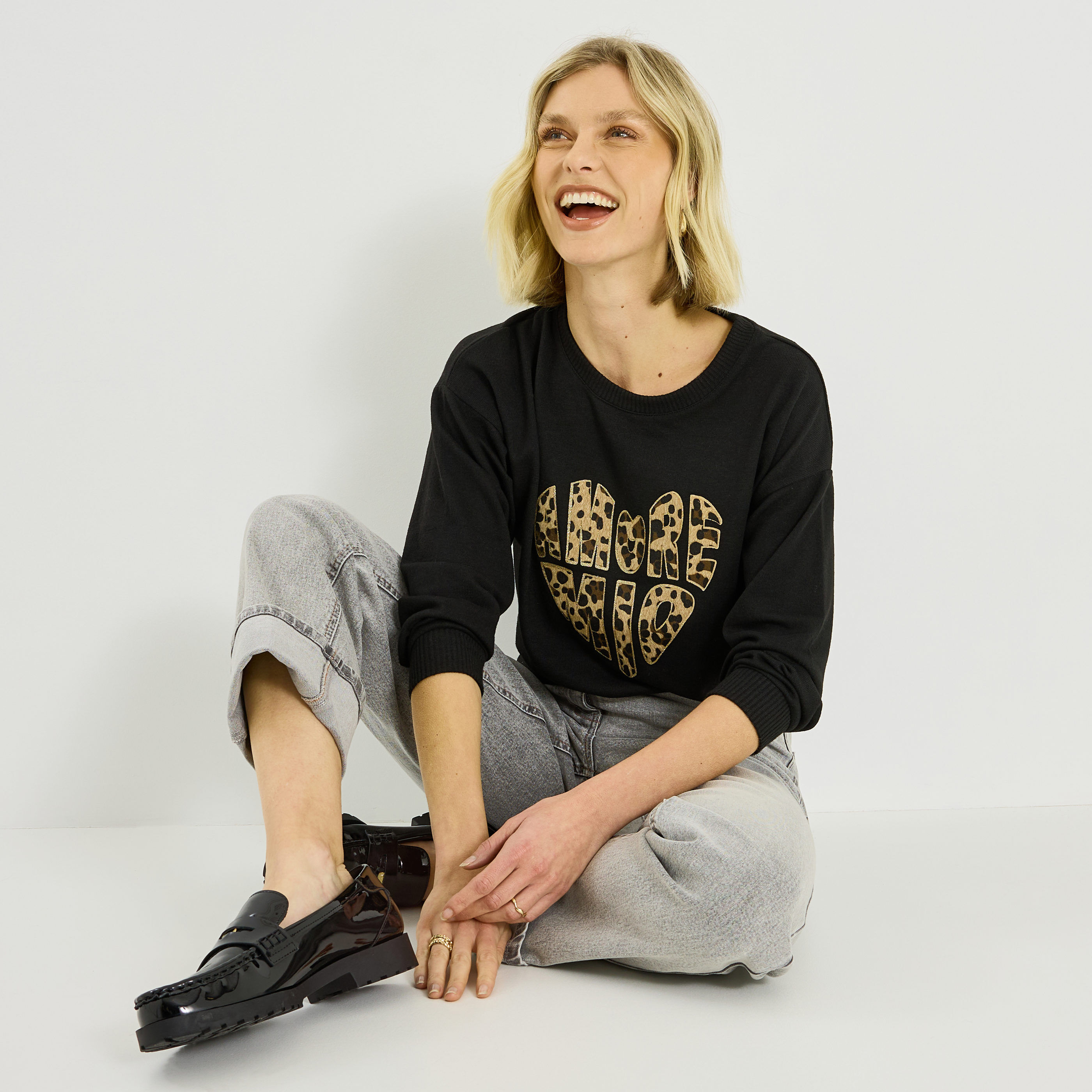 T-shirt imprim&eacute; l&eacute;opard femme