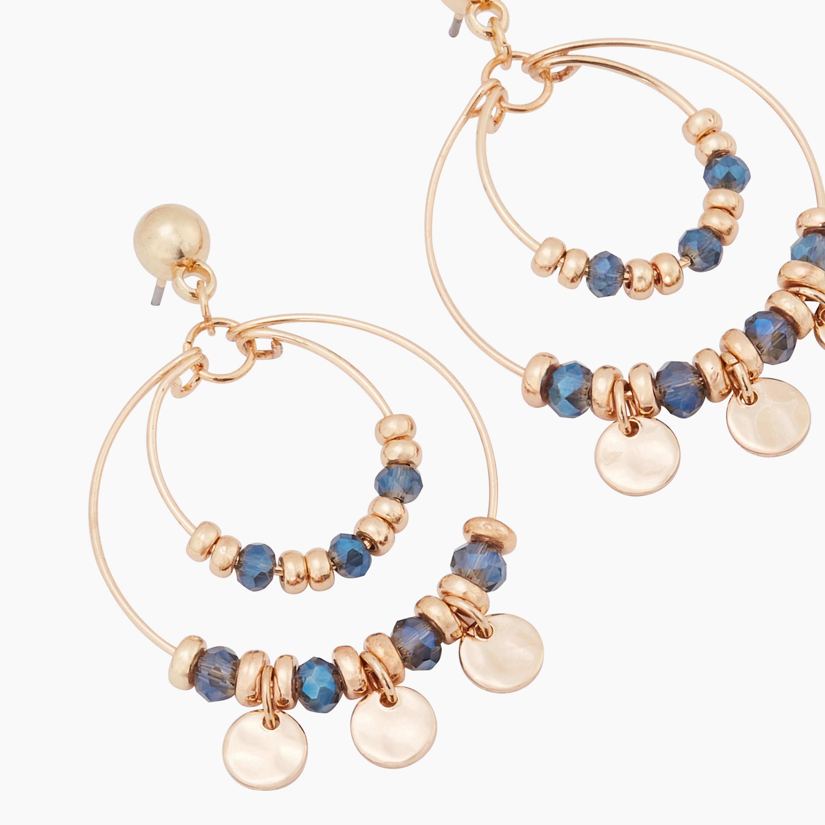 Boucles d'oreilles cercles avec perles