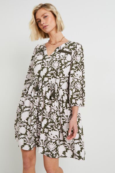 Robe fluide imprimée femme
